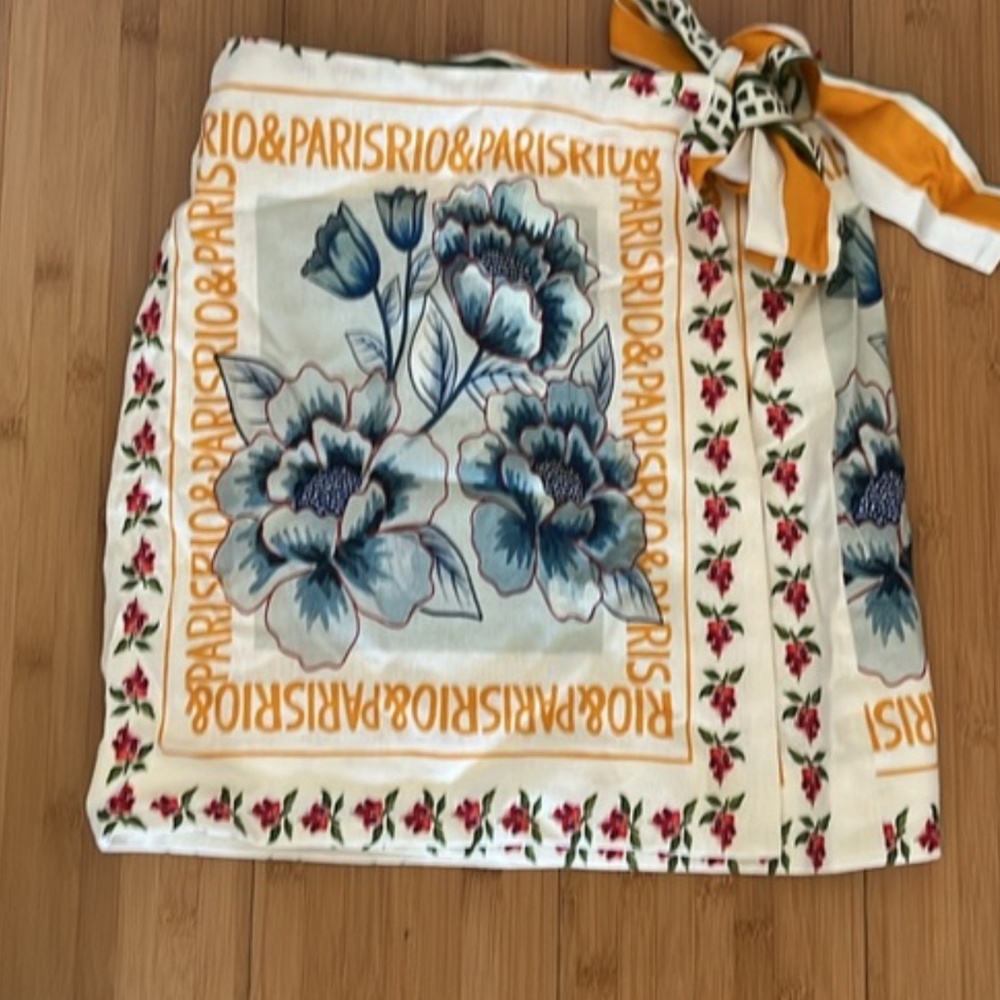 Women’s Vacay Mood On Floral.Printed Wrap Mini Skirt various - Picture 5 of 6